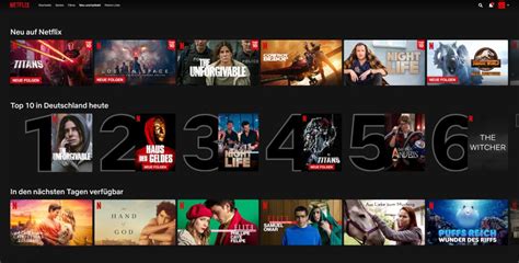 netflix auf startseite.